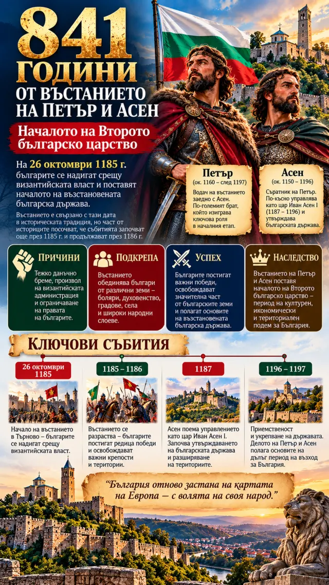 841 години от въстанието на Петър и Асен: Началото на Второто българско царство